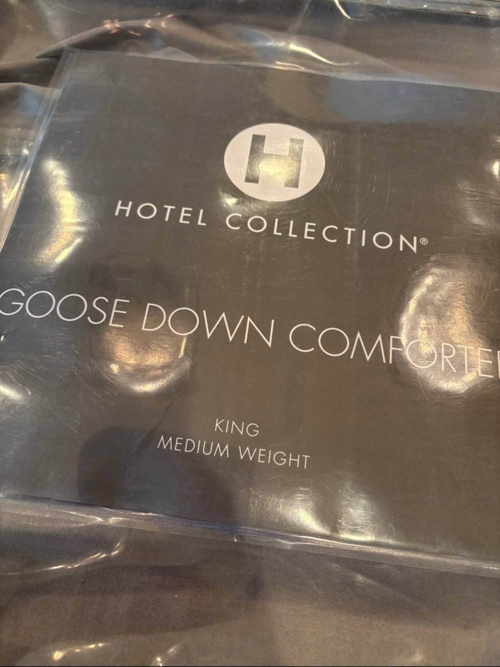 Hotel Collection Goose Down Comforter - off white. King  95 by 84 inches
